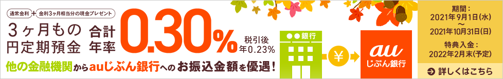 振込みで優遇!円定期預金キャンペーン
