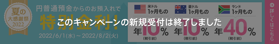 外貨定期預金キャンペーン