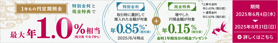 1年もの円定期預金