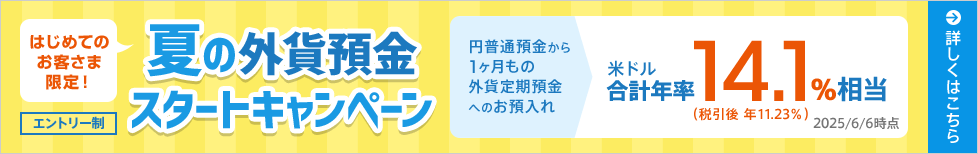 夏の外貨預金スタートキャンペーン