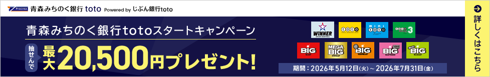 青森みちのく銀行totoスタートキャンペーン