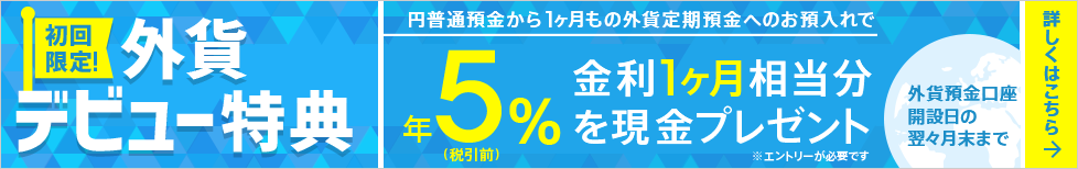 外貨デビュー特典
