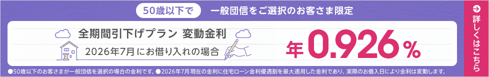 全期間引下げプラン変動金利