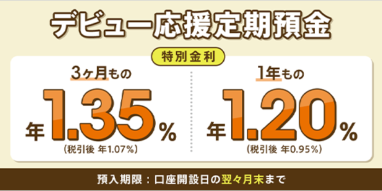 デビュー応援定期預金