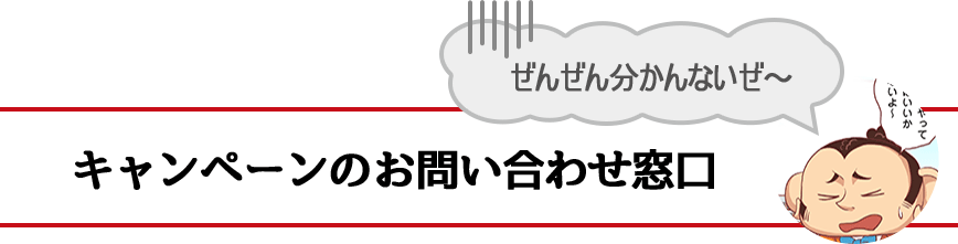 キャンペーンのお問い合わせ窓口