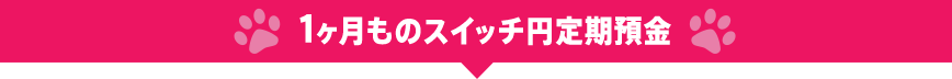 1ヶ月ものスイッチ円定期預金