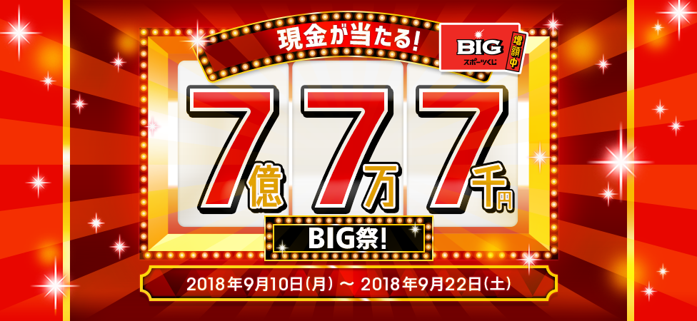 現金が当たる！7億7万7千円BIG祭！