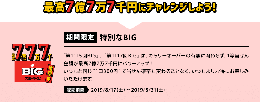 最高7億7万7千円にチャレンジしよう！