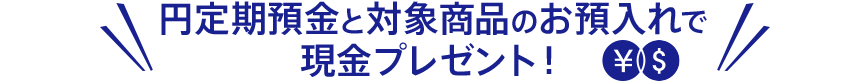 ＼円定期預金と対象商品のお預入れで現金プレゼント！／