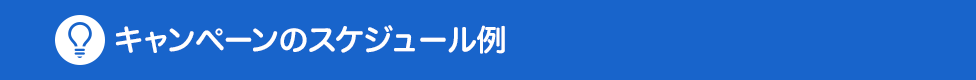 キャンペーンのスケジュール例