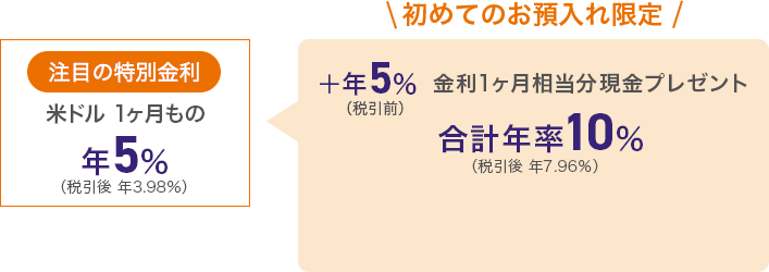 注目の特別金利