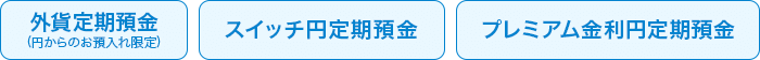 外貨定期預金(円からのお預入れ限定) スイッチ円定期預金 プレミアム金利円定期預金