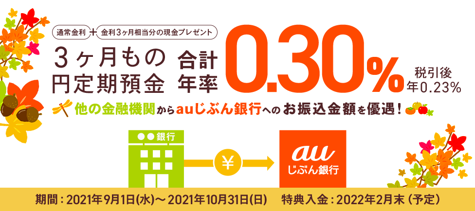 振込みで優遇！円定期預金キャンペーン