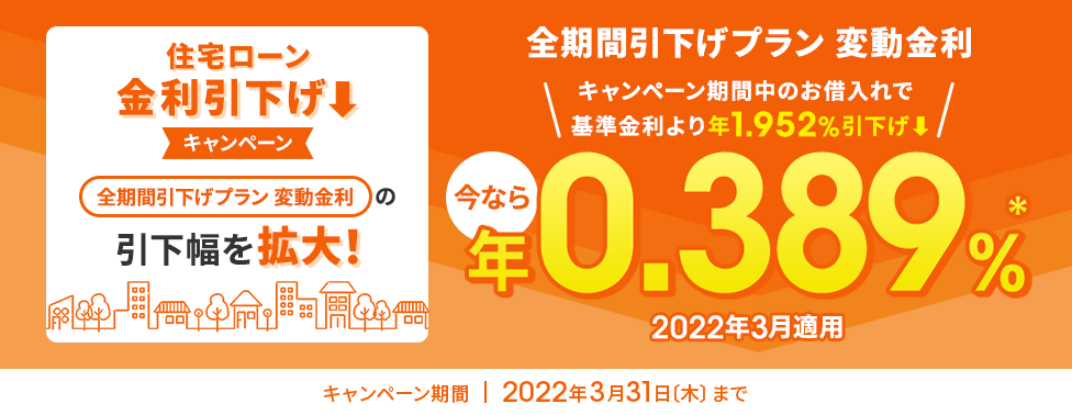 住宅ローン金利引下げキャンペーン