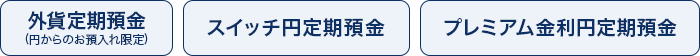 外貨定期預金(円からのお預入れ限定) スイッチ円定期預金 プレミアム金利円定期預金