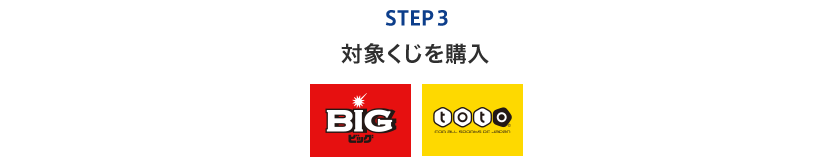 STEP3 対象くじを購入