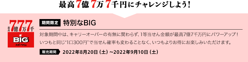 最高7億7万7千円にチャレンジしよう！