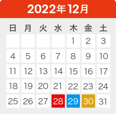 2022年12月優待カレンダー
