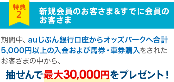 夏のオッズパークキャンペーン | auじぶん銀行