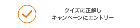 クイズに正解しキャンペーンにエントリー