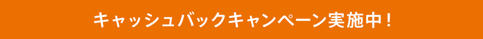 キャッシュバックキャンペーン実施中！