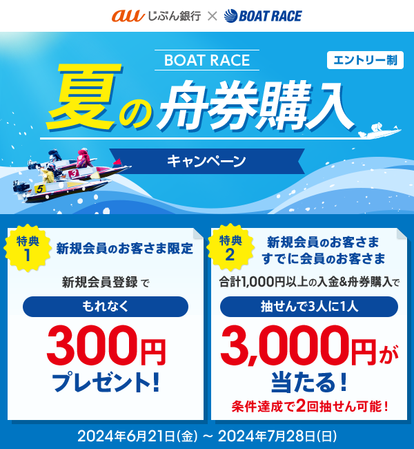 BOAT RACE 夏の舟券購入キャンペーン | auじぶん銀行