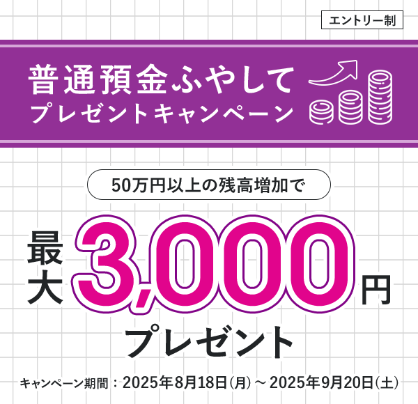 普通預金ふやしてプレゼントキャンペーン | auじぶん銀行