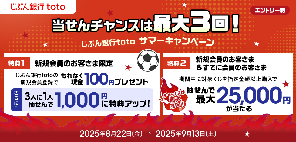 じぶん銀行toto サマーキャンペーン