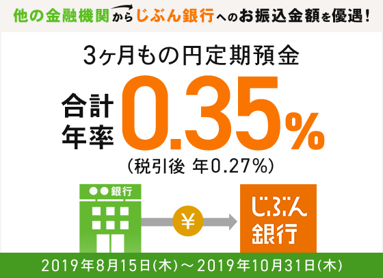 振込みで優遇！円定期預金キャンペーン