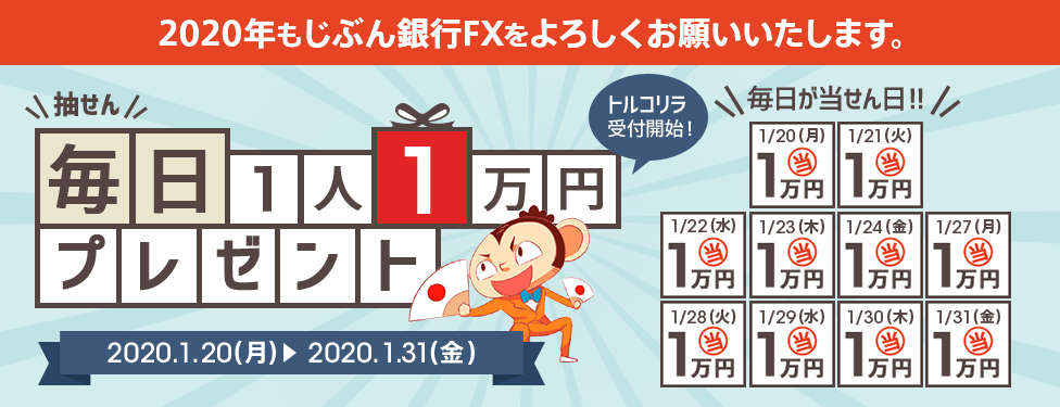 毎日1人1万円プレゼント