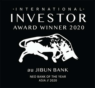 ＜「Neo Bank of the Year // Asia 2020」受賞ロゴ＞