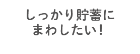 しっかり貯蓄にまわしたい！