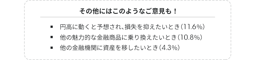 その他にはこのようなご意見も！