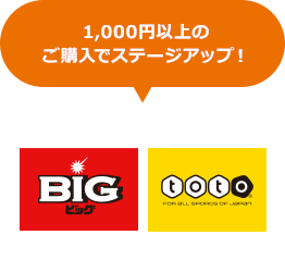 1,000円以上のご購入でステージアップ！