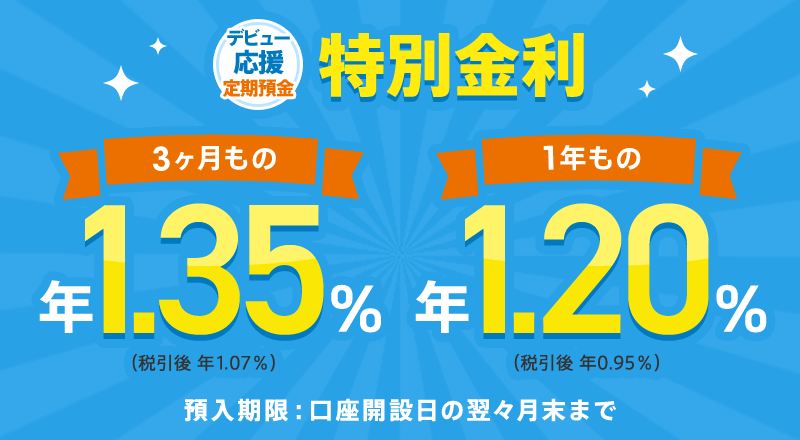 デビュー応援定期預金 特別金利
