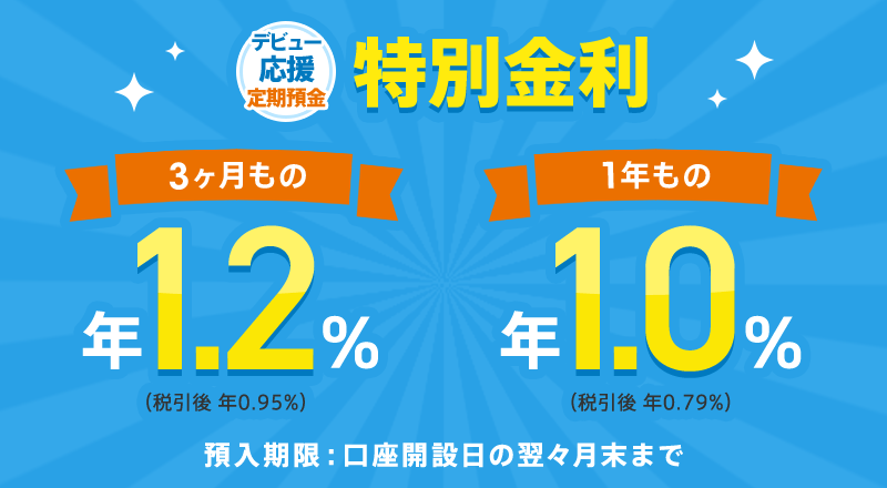 デビュー応援定期預金 特別金利