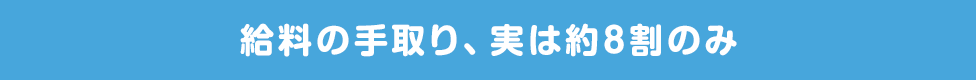 給料の手取り、実は約8割のみ