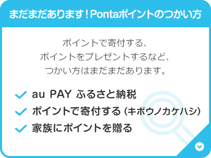 まだまだあります！Pontaポイントのつかい方