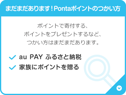 まだまだあります！Pontaポイントのつかい方