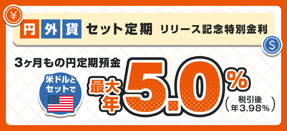 円外貨セット定期 リリース記念特別金利