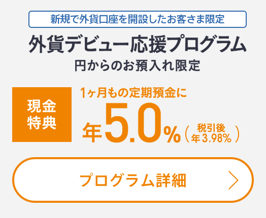 [外貨デビュー応援プログラム] プログラム詳細