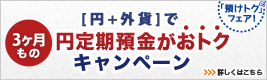 【円+外貨】で円定期預金がおトクキャンペーン
