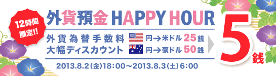 外貨預金 HAPPY HOUR