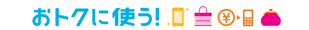 おトクに使う！