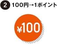 2.100円→1ポイント