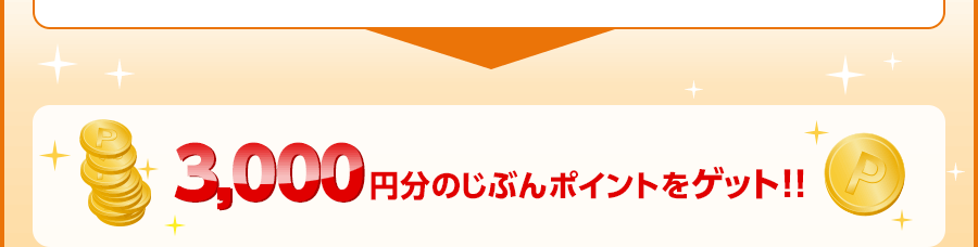 3,000円分のじぶんポイントをゲット!!