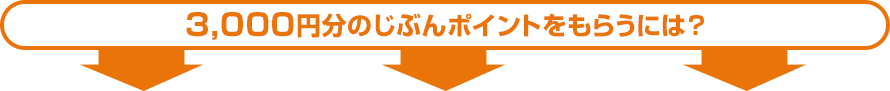 3,000円分のじぶんポイントをもらうには？