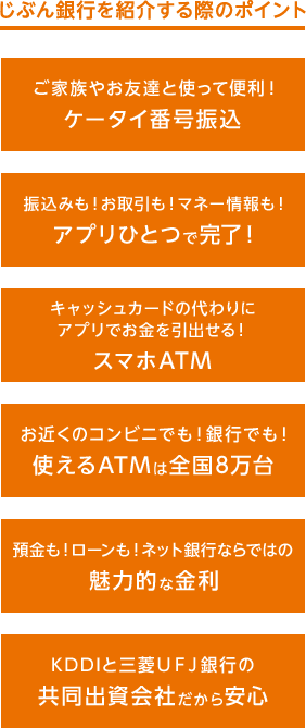 じぶん銀行を紹介する際のポイント