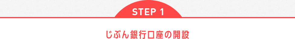 STEP1 じぶん銀行口座の開設