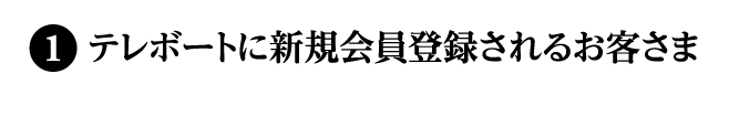 テレボートに新規会員登録されるお客さま